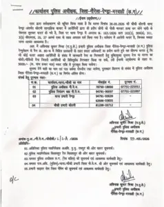 पुलिस संपर्क नंबर 