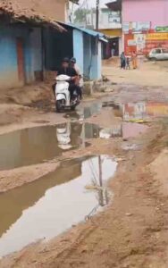 ग्राम पंचायत पसान की बदहाल सड़क