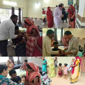 पसान स्वास्थ्य केंद्र में पल्स पोलियो अभियान का शुभारंभ, बच्चों को पिलाई गई पोलियो की दो बूंद