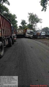 कोरबा में मौत का रास्ता